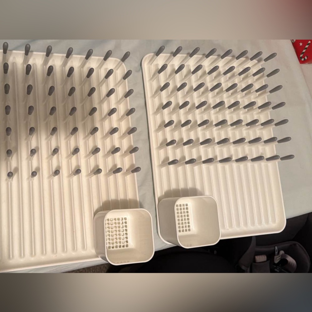 Oxo White and Gray Drying Rack Set